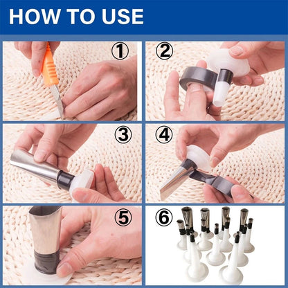 14 Sizes Stainless Steel Caulking Nozzle Applicator Finishing Tool Sealant