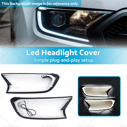 6000K LED Headlight Covers for Ford Ranger Wildtrak (2015-2020)