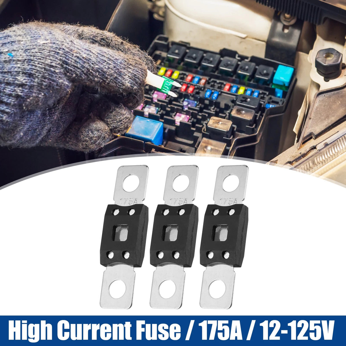 3 x High Current Fuse for Car Boat Motorcycle Audio CDs Fuse Holder