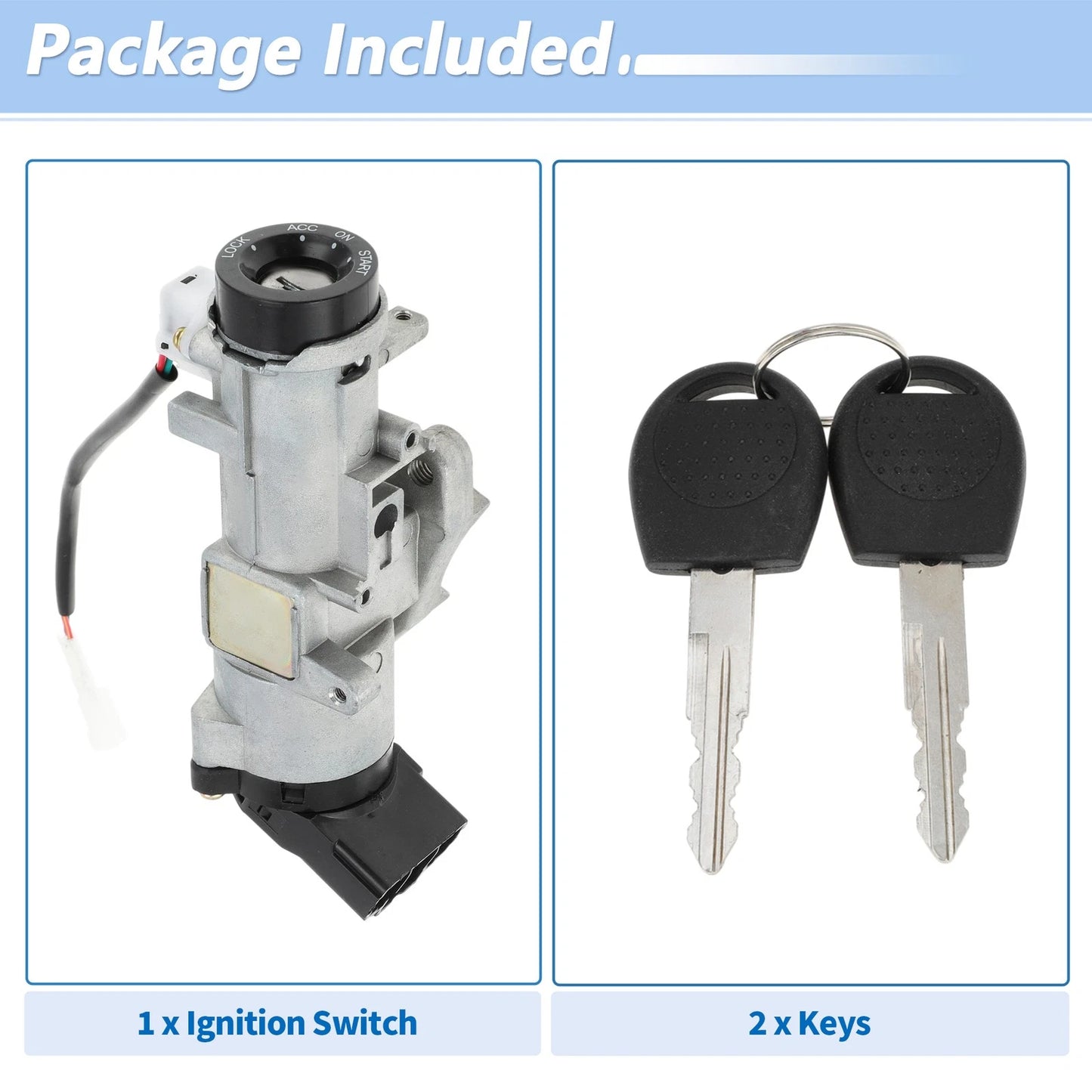Ignition Lock Cylinder Barrel Lock for Chevrolet Aveo (2004-2011) 2 Keys