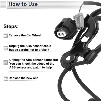 ABS Wheel Speed Sensor for Toyota Camry (2002-2006) 1 x Rear Right