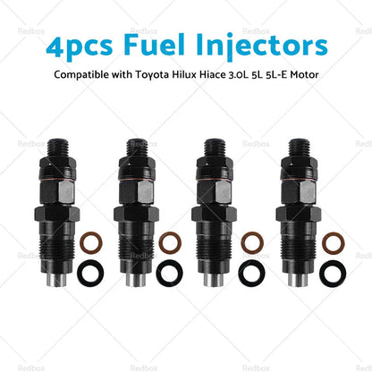 4X Diesel Fuel Injectors for Toyota Hilux Hiace 3L 5L (1997-2005)