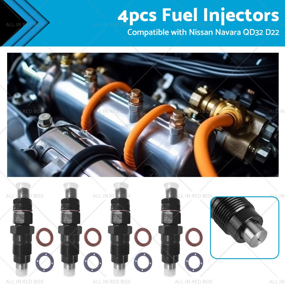 4PCS Diesel Fuel Injectors for Nissan Navara QD32 D22 3.2L (1997-2001)