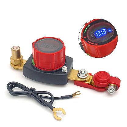 Battery Disconnect Switch with Voltmeter for RV/Boat/Car/ATV
