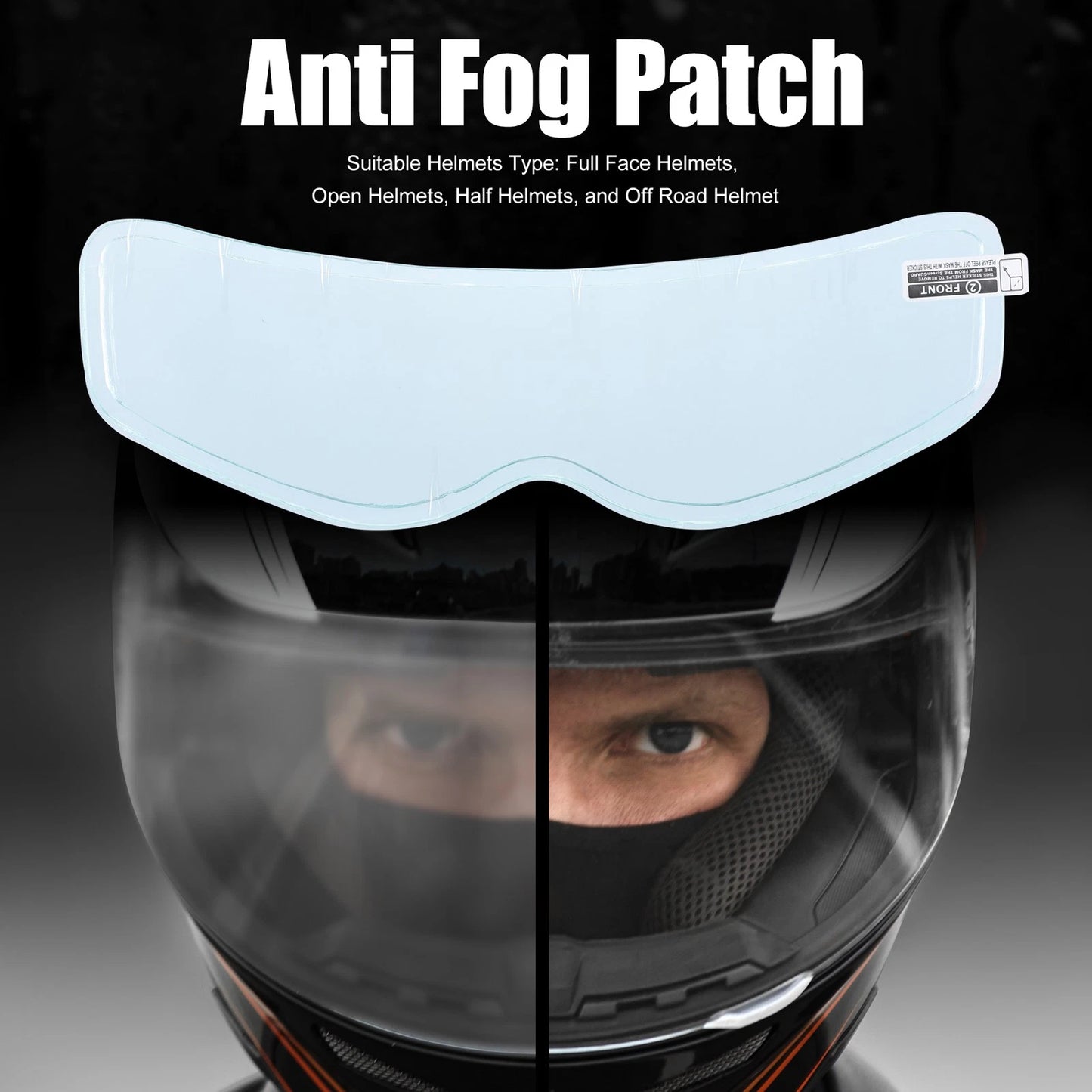 Film 8.86x2.56 Helmet Anti-Fog Lens Sticker for Motorcycle