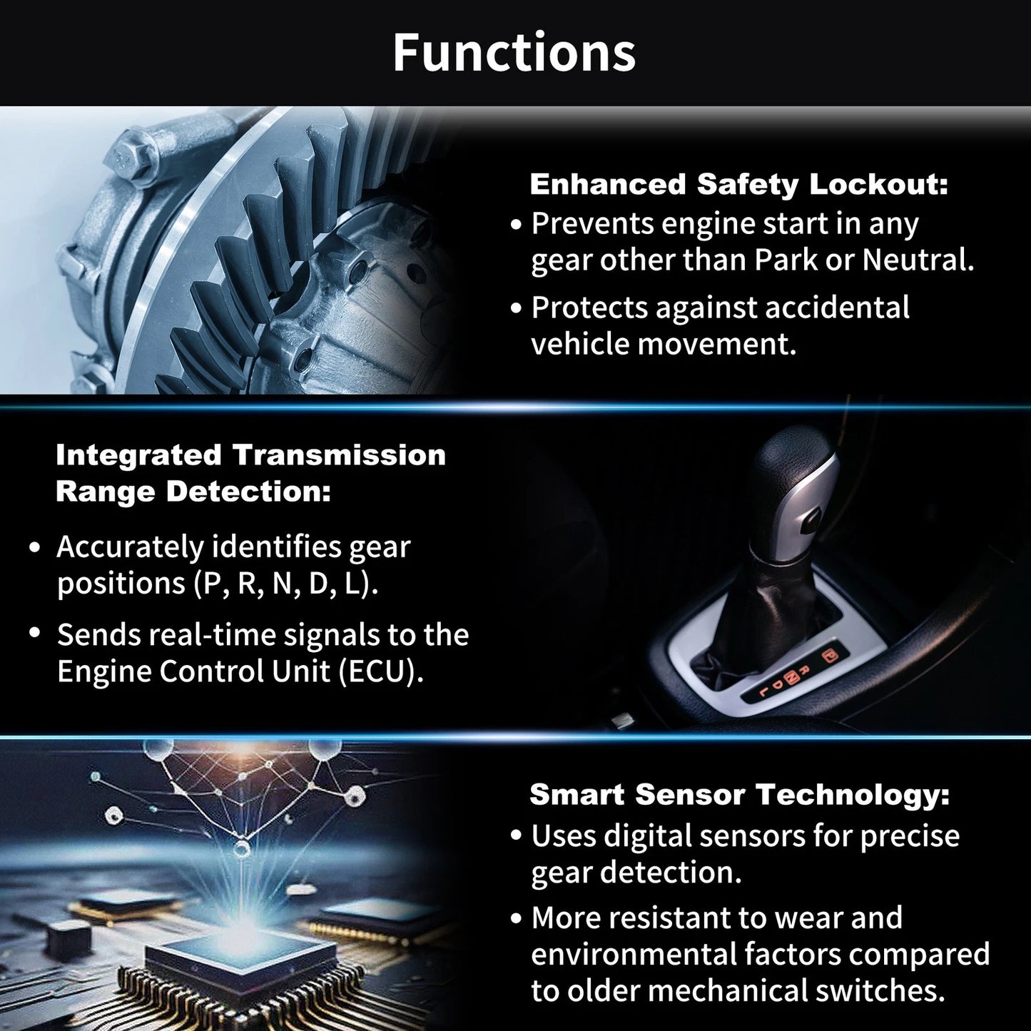 Inhibitor Neutral Safety Switch for Kia Optima 2.4 2.7 (2002-2010)