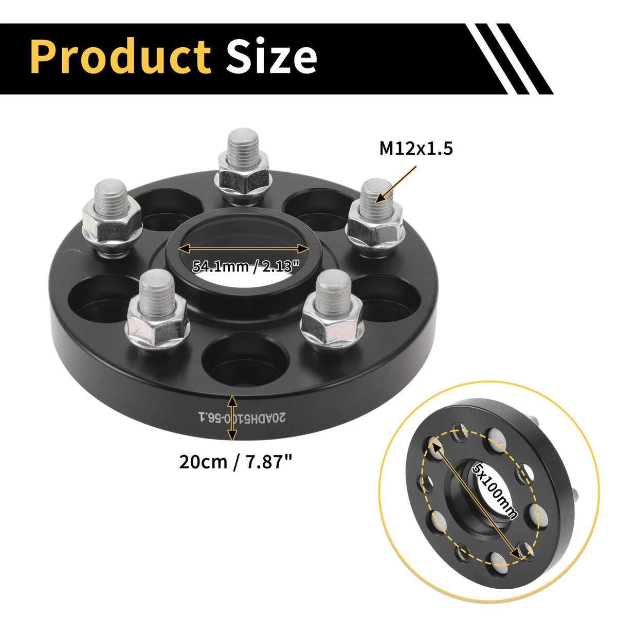 5x100mm Wheel Spacers 54.1mm for Toyota Land Cruiser (2003-2007)