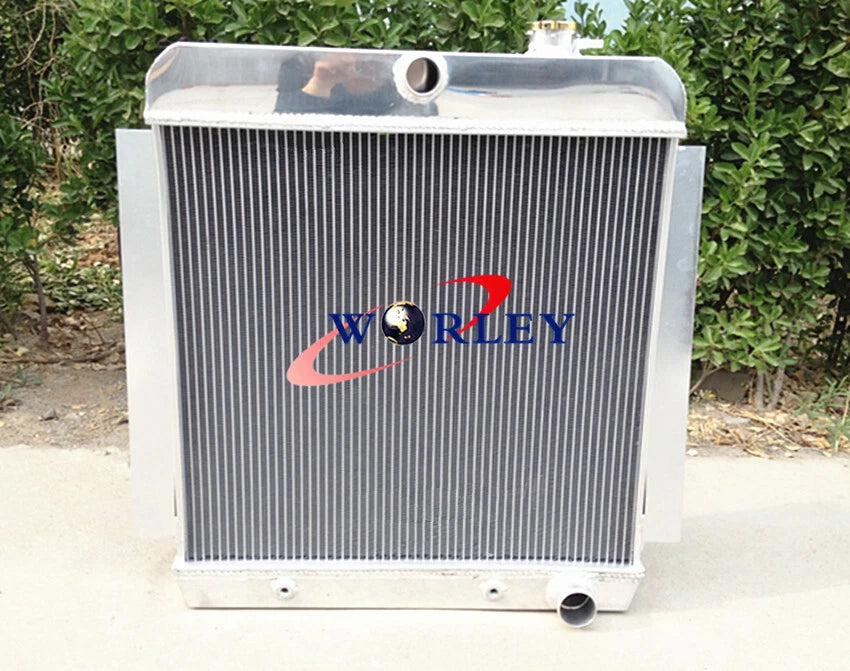 3 Row Aluminum Radiator + 16" Fan for 1955-1959 Chevy Pickup Truck
