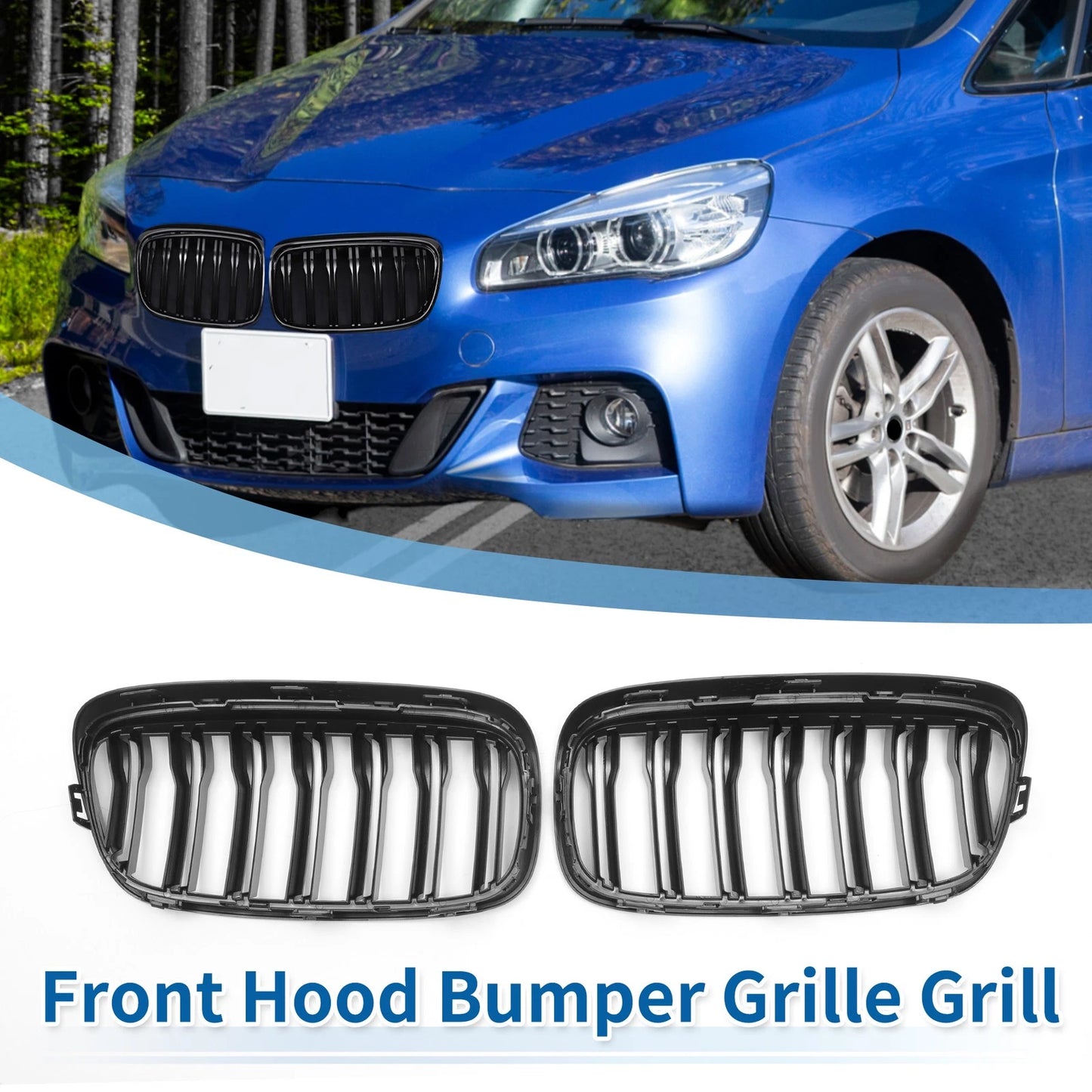 Front Upper Bumper Grille for BMW 2 Series ActiveTourer (2014-2021)