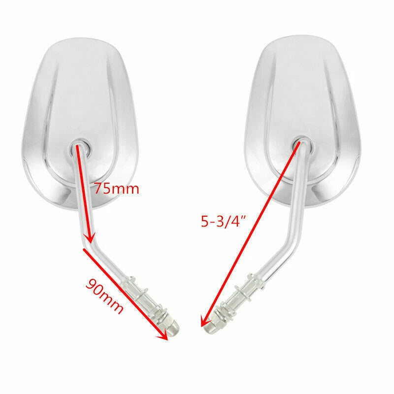 Chrome Motorcycle Rear View Side Mirrors for Harley Davidson