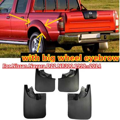 Mud Splash Guards 2 x for Nissan Navara D22 NP300 (1998–2014)