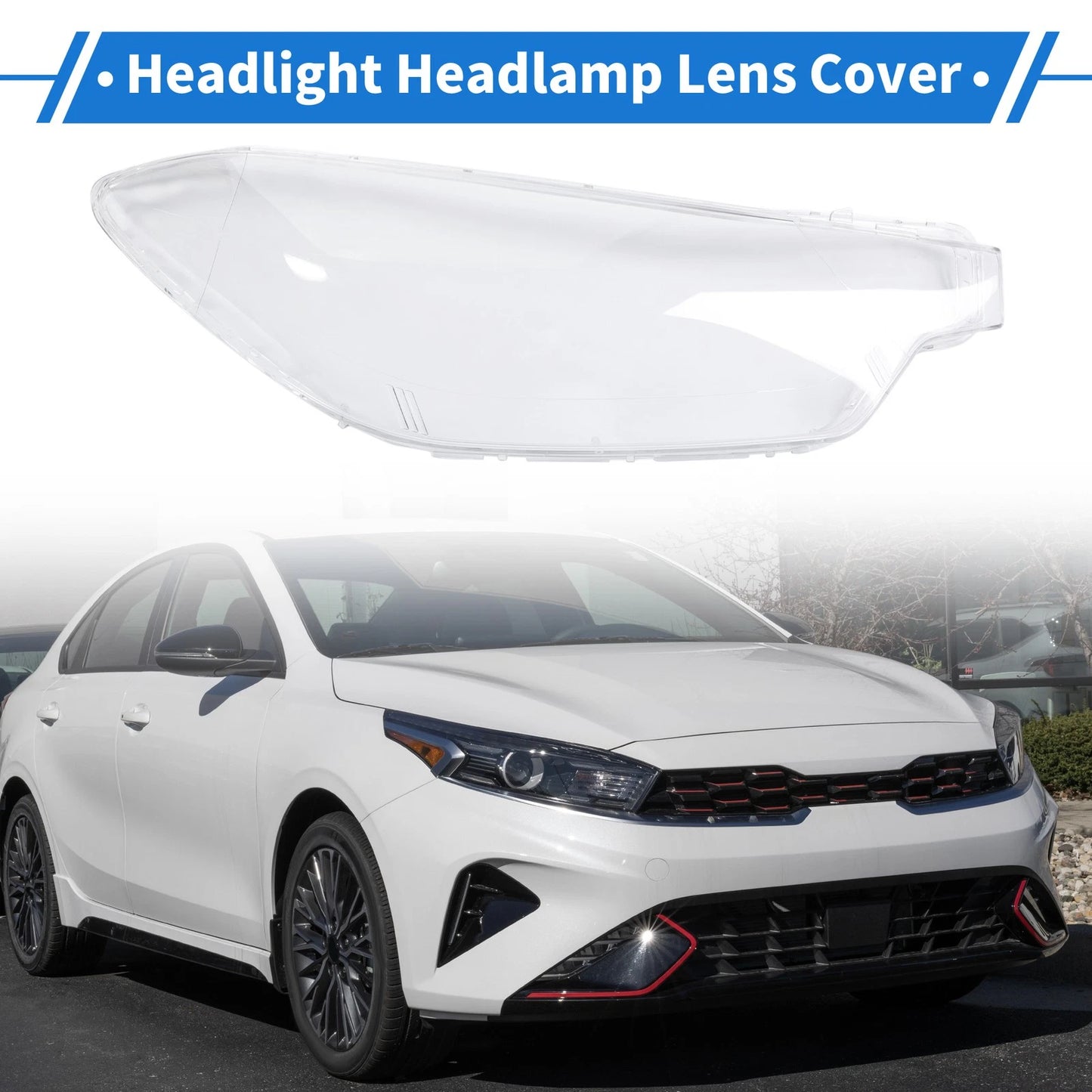 Front Right Headlight Lens Cover for Kia Forte (2013-2015)