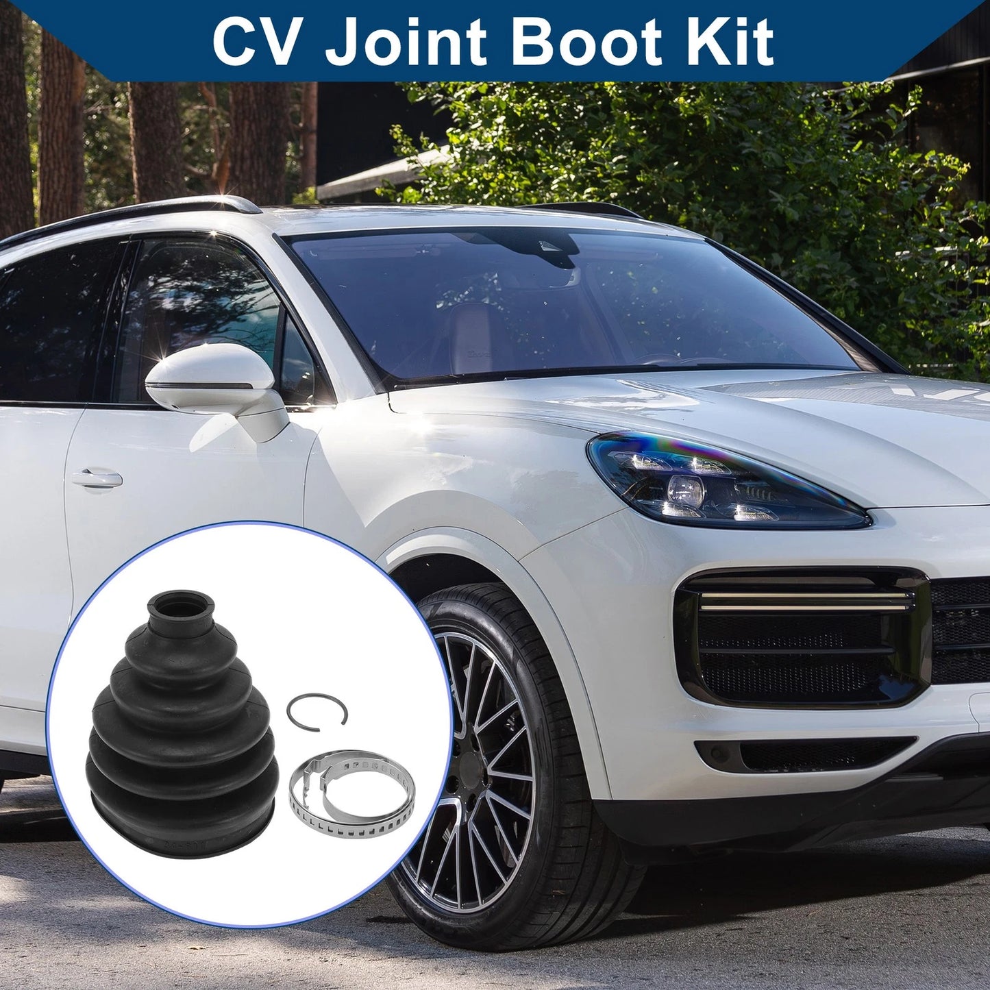 Outer CV Joint Boot Kit w/ Clamps for Porsche Cayenne (2003-2006, 2008-2010)
