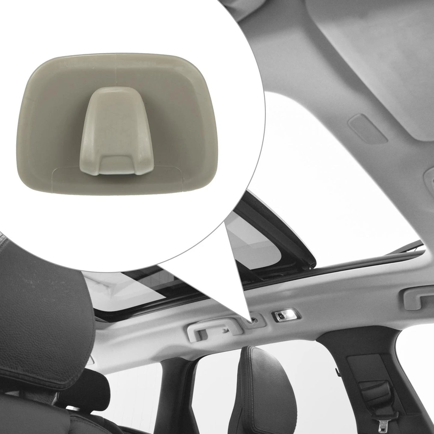 Gray Interior Roof Hook Hanger Trim for Volvo S90 V90 XC40 XC60 (2018-2021)