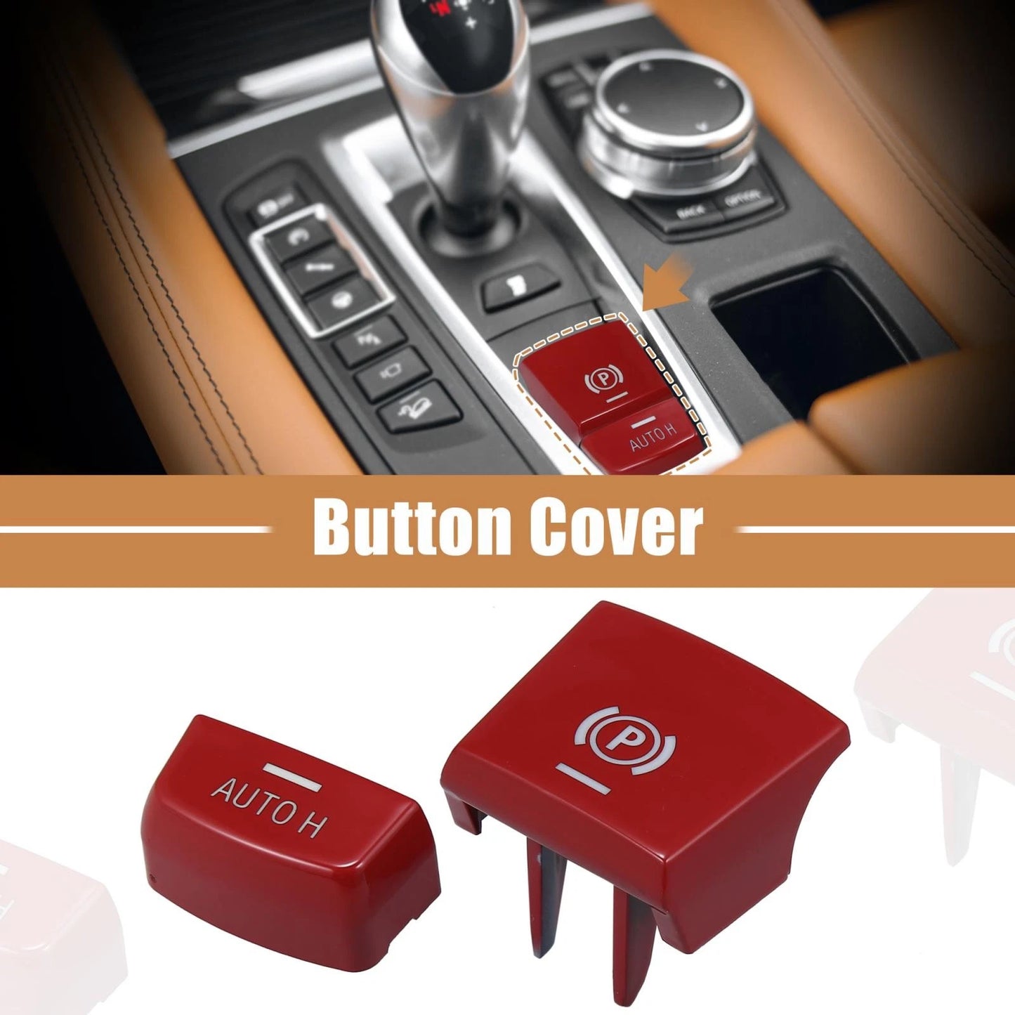 AUTO H Button Cover Set for BMW F01 F02 F10 F12 F07 (2008-2017)