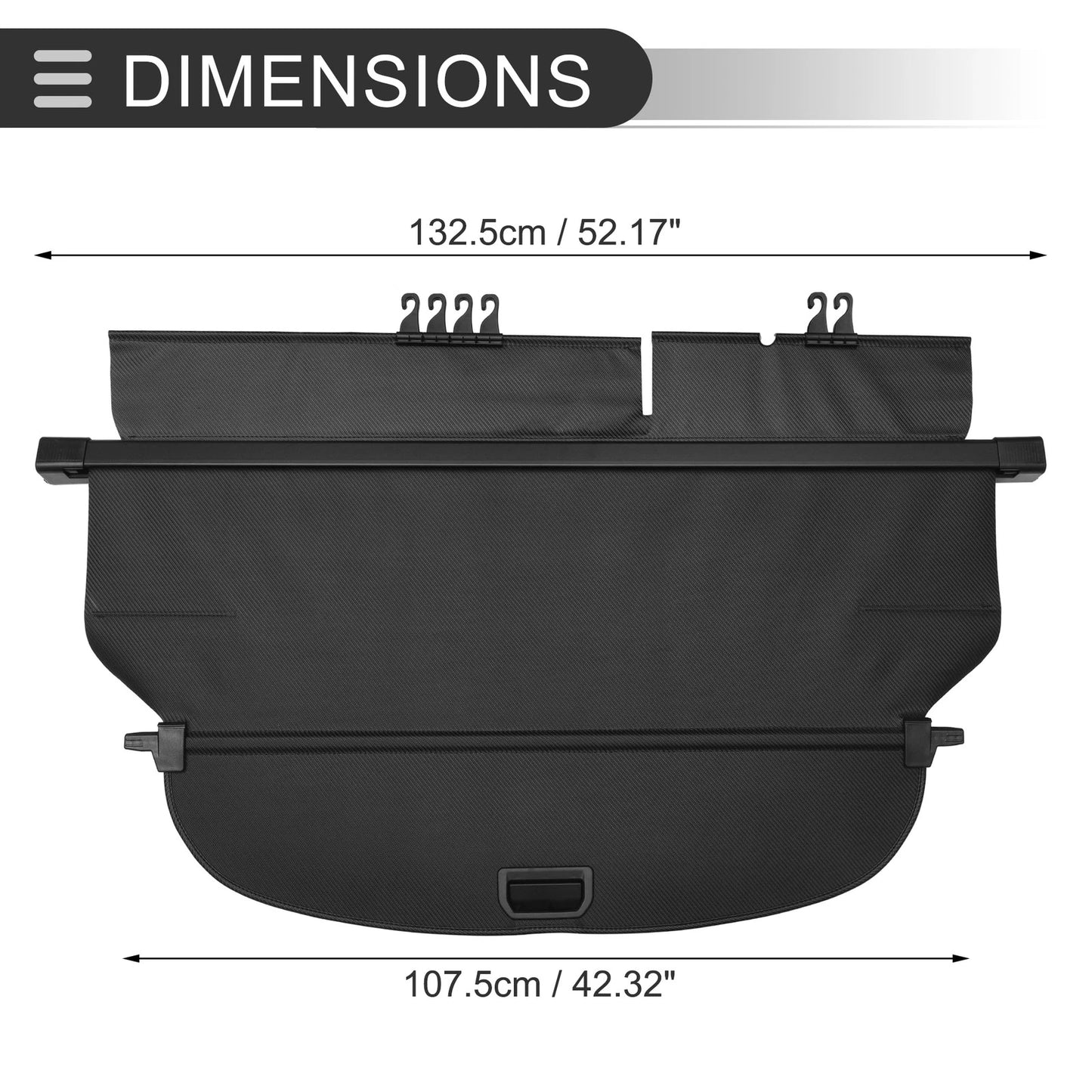 Retractable Cargo Cover Black for Honda CR-V (2017-2022)