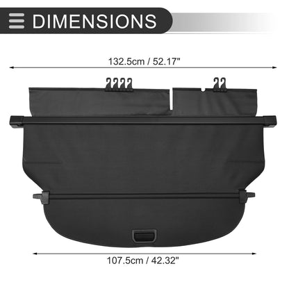 Retractable Cargo Cover Black for Honda CR-V (2017-2022)