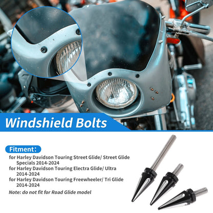 Windshield Bolts 14-24 for Harley Davidson Touring Street Glide (2014-2024)