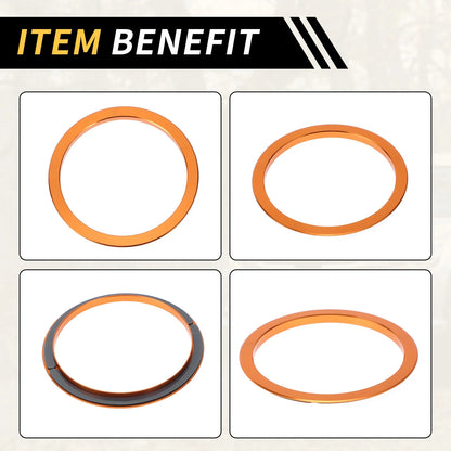AC Vent Dashboard Decoration Rings for Toyota Tacoma (2016-2021) - 4 Pcs Orange