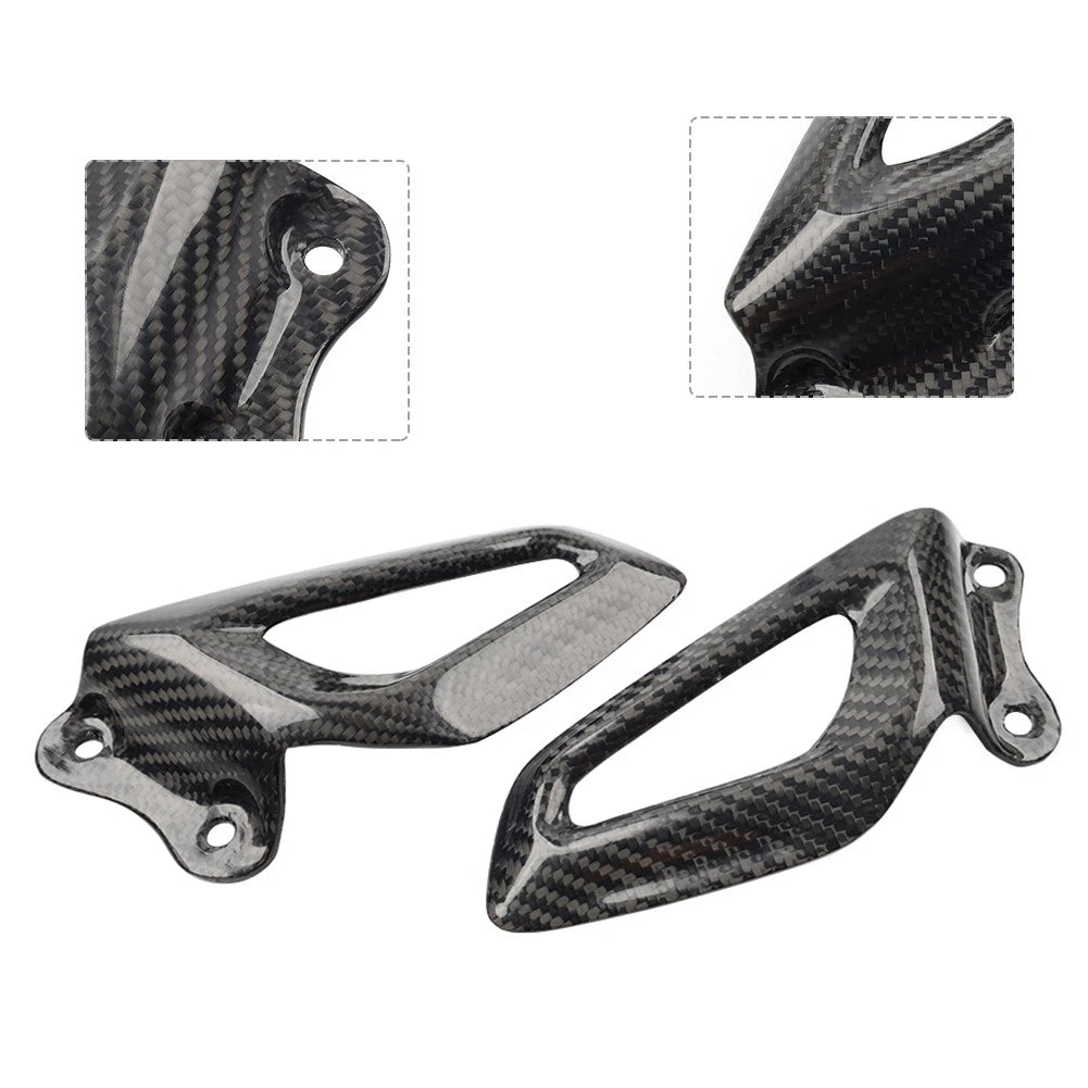 Carbon Fiber Rearset Footrest Plate Heel Guard for BMW S1000RR, M1000RR (19-24)