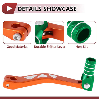 Folding Gear Shifter Levers for Yamaha TTR 50cc Orange Green