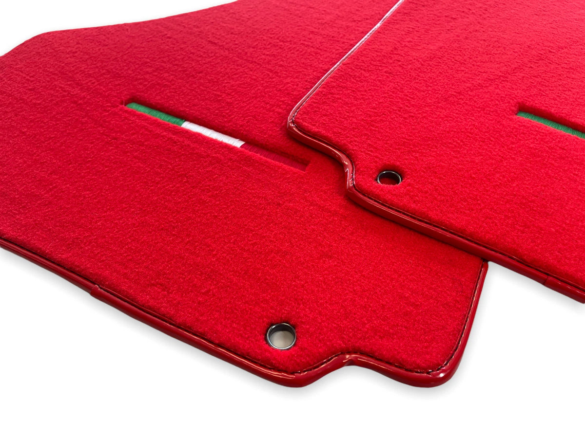 Red Floor Mats for Ferrari 360 Modena LHD with Italy Emblem (2000-2005)