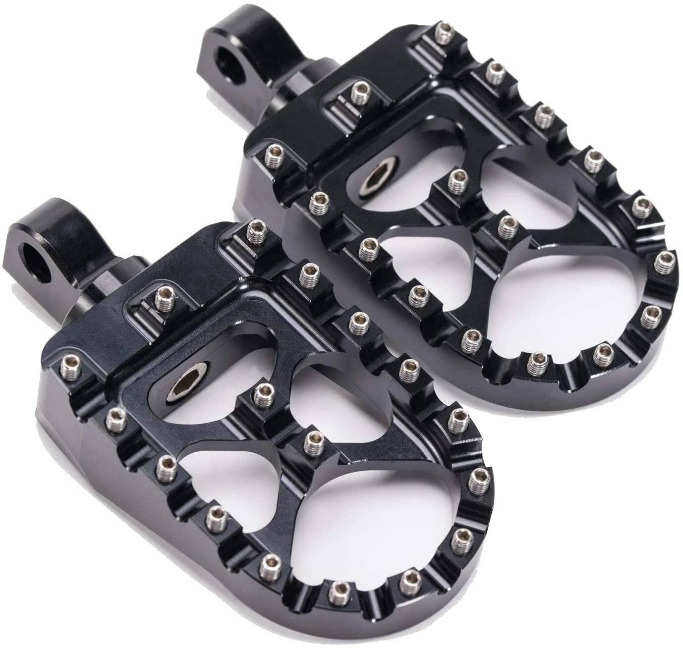 Wide Foot Pegs MX Style for Harley Dyna Sportster Iron 883 Fatboy Bobber (2004-2023)