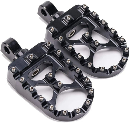 Wide Foot Pegs MX Style for Harley Dyna Sportster Iron 883 Fatboy Bobber (2004-2023)