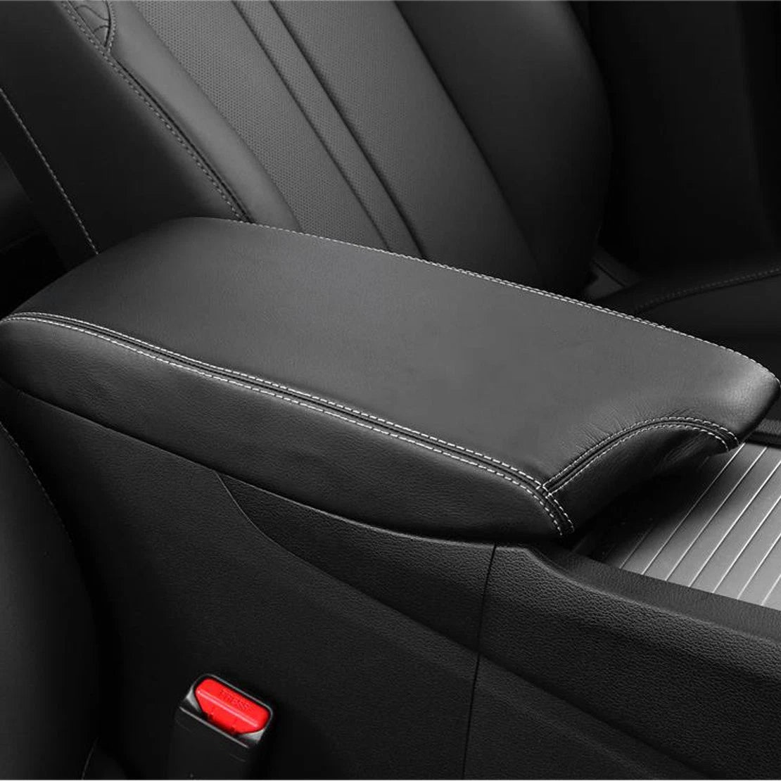 Leather Center Console Lid Armrest Cover for Hyundai Sonata (2020-2021)