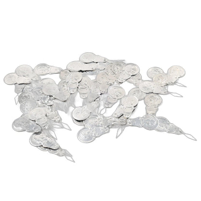 50PCS Metal Wire Needle Threaders for Hand Sewing - Silver Stitch Tool 1.7"