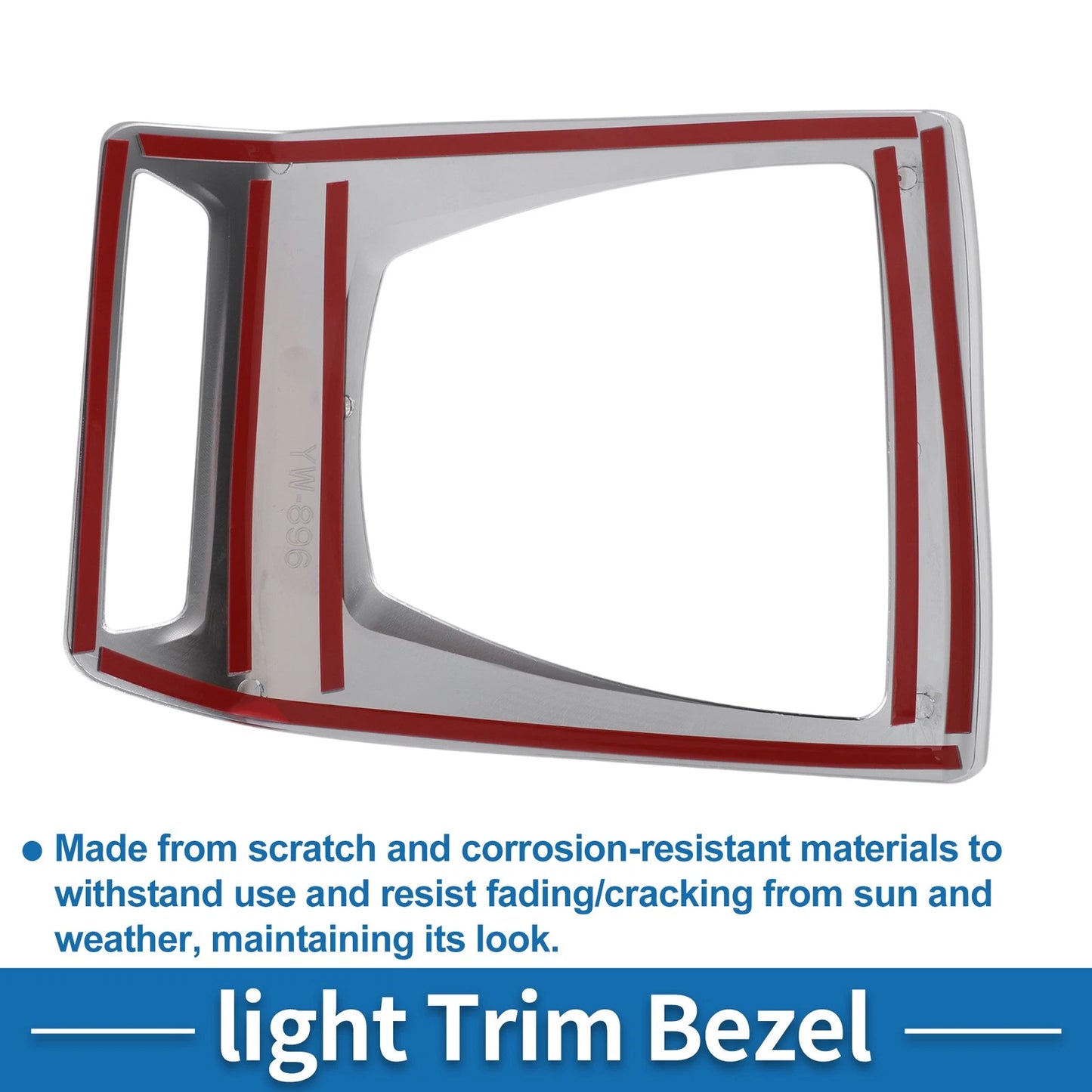 Front Row Headlight Trim Bezel for BMW X3 2014-2017 Silver Tone