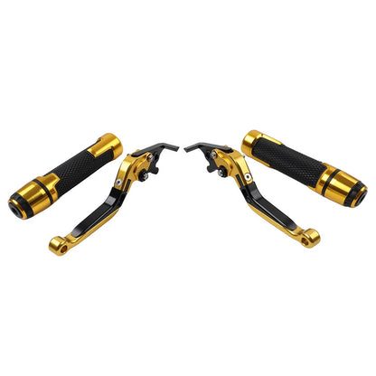 Gold Brake Clutch Lever Handlebar Grip Set for BMW F900 F900R F850GS F750GS