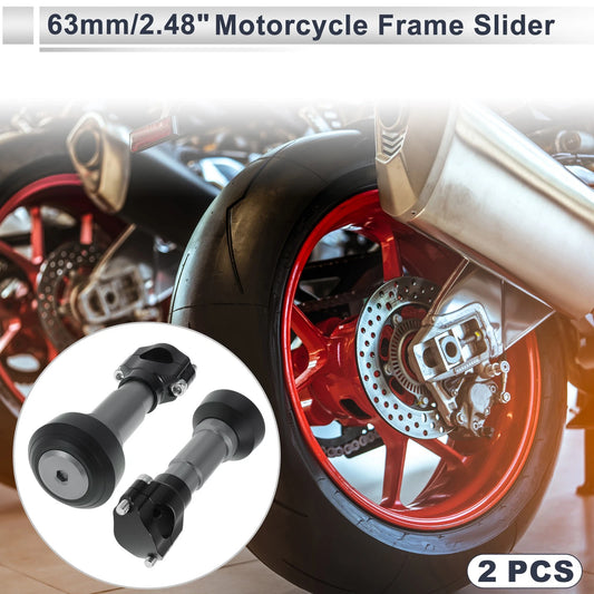 0.98"-1.1" 2 x Motorcycle Slider Frame Titanium Tone for Make Model