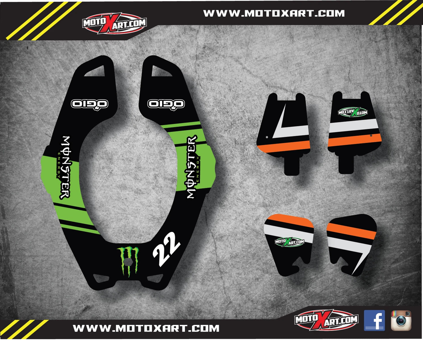 Custom Rider ID Kit - Decals / Stickers for Atlas Tyke