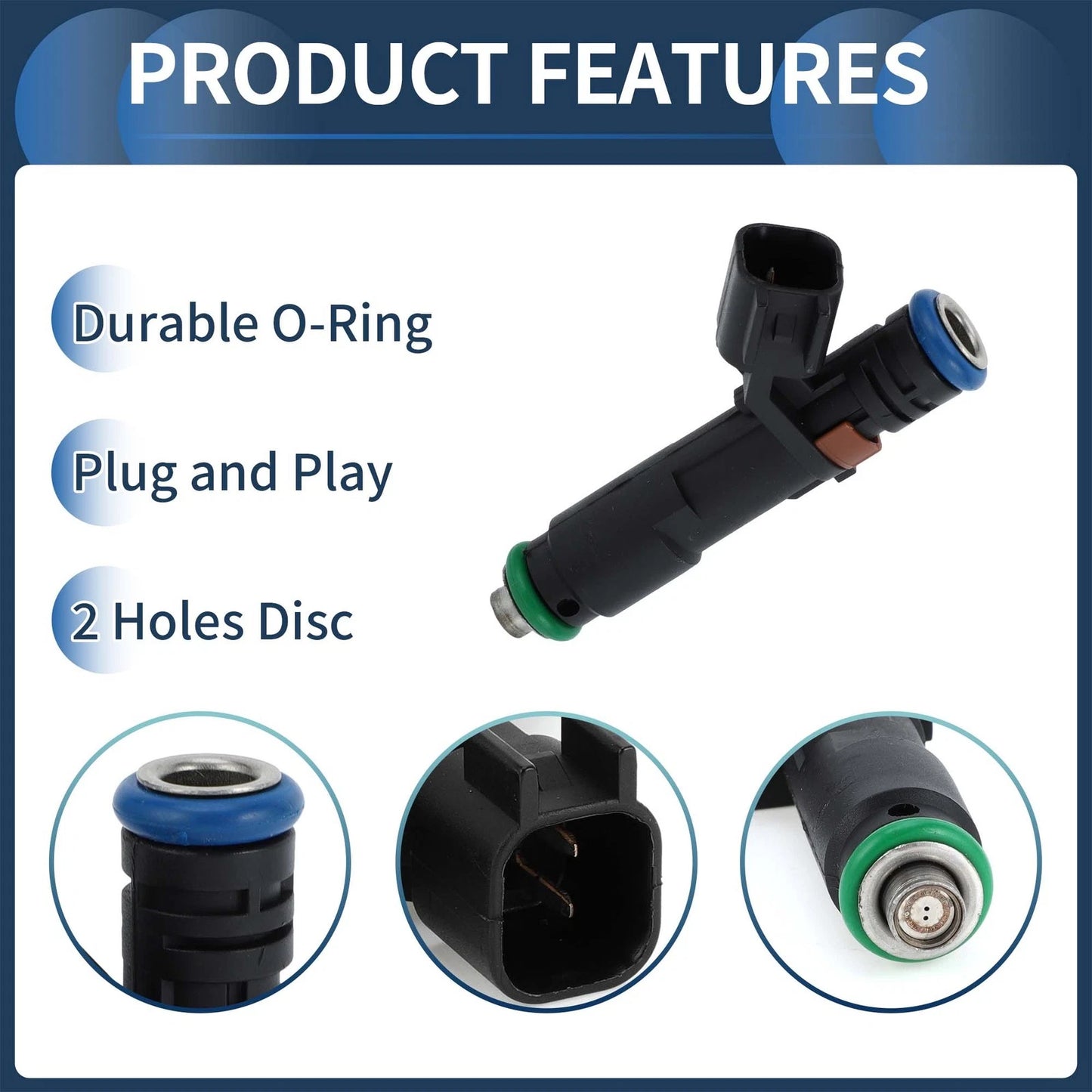 Fuel Injector for Ford F-150 V8 5.4L 2005-2006 (1 x Black)