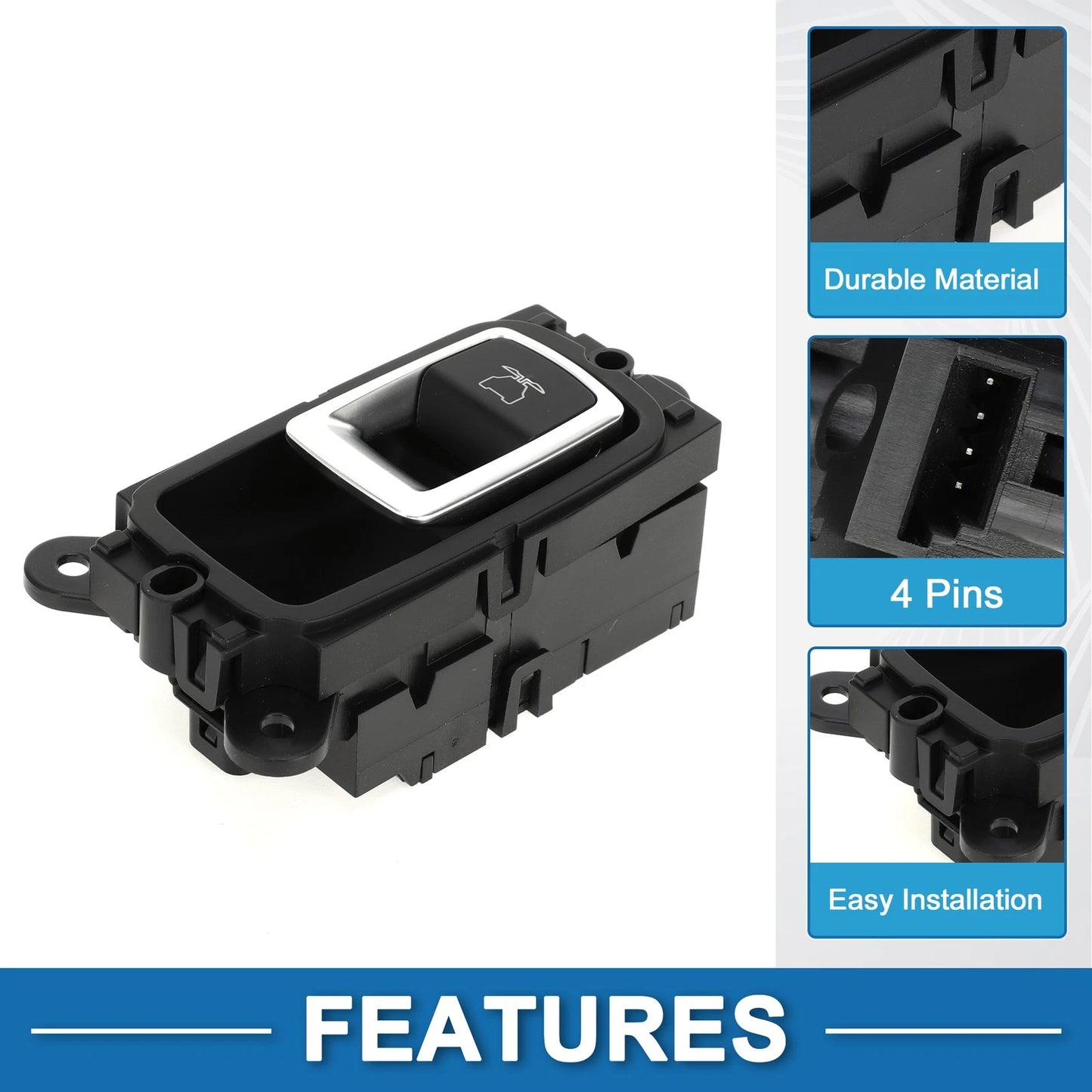 Door Lock Switch for Tesla X Front Driver Black (2015-2017)