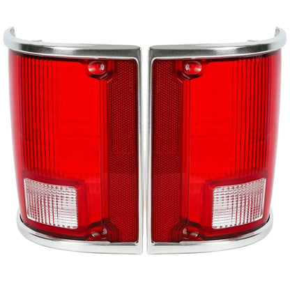 Left & Right Tail Light Lens for Chevrolet C10 C20 C30 Suburban Jimmy (1973-1991)