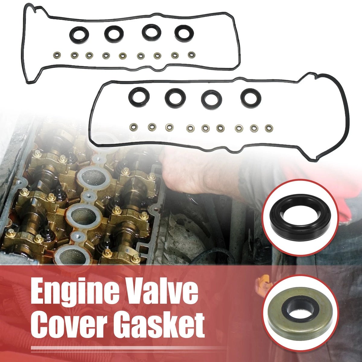 Engine Valve Cover Gasket Set for Honda Accord Odyssey Pilot (2003-2017)