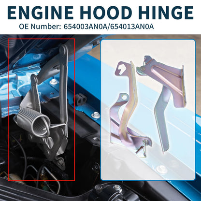 Hood Hinges 1 Pair for Nissan Versa (2012-2019)