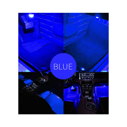 4 x LED Interior Atmosphere Ambient Lighting USB Footroom Pad Lights for Car
