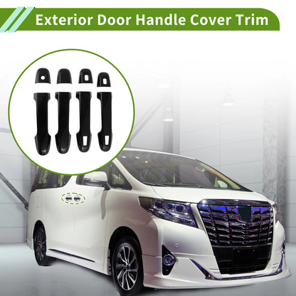 Exterior Door Handle Cover Trim for Toyota Alphard (2015-2021) Gloss Black