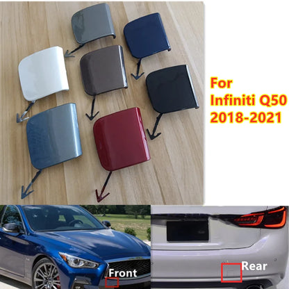 Front Rear Bumper Tow Hook Hole Eye Cover Cap for Infiniti Q50 (2018–2021)