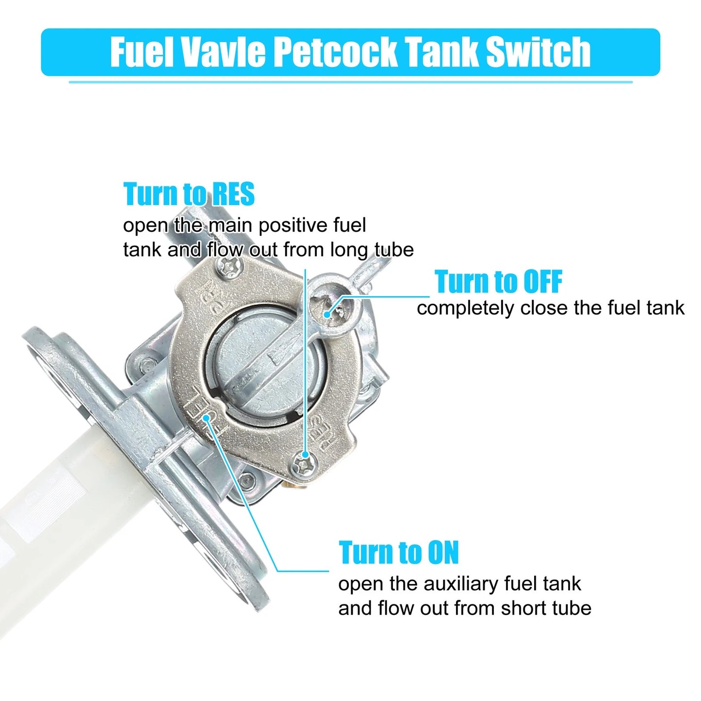 Fuel Valve Petcock Gas Tank Switch for Suzuki GSXR1100 GSXR750 (1986-1992)