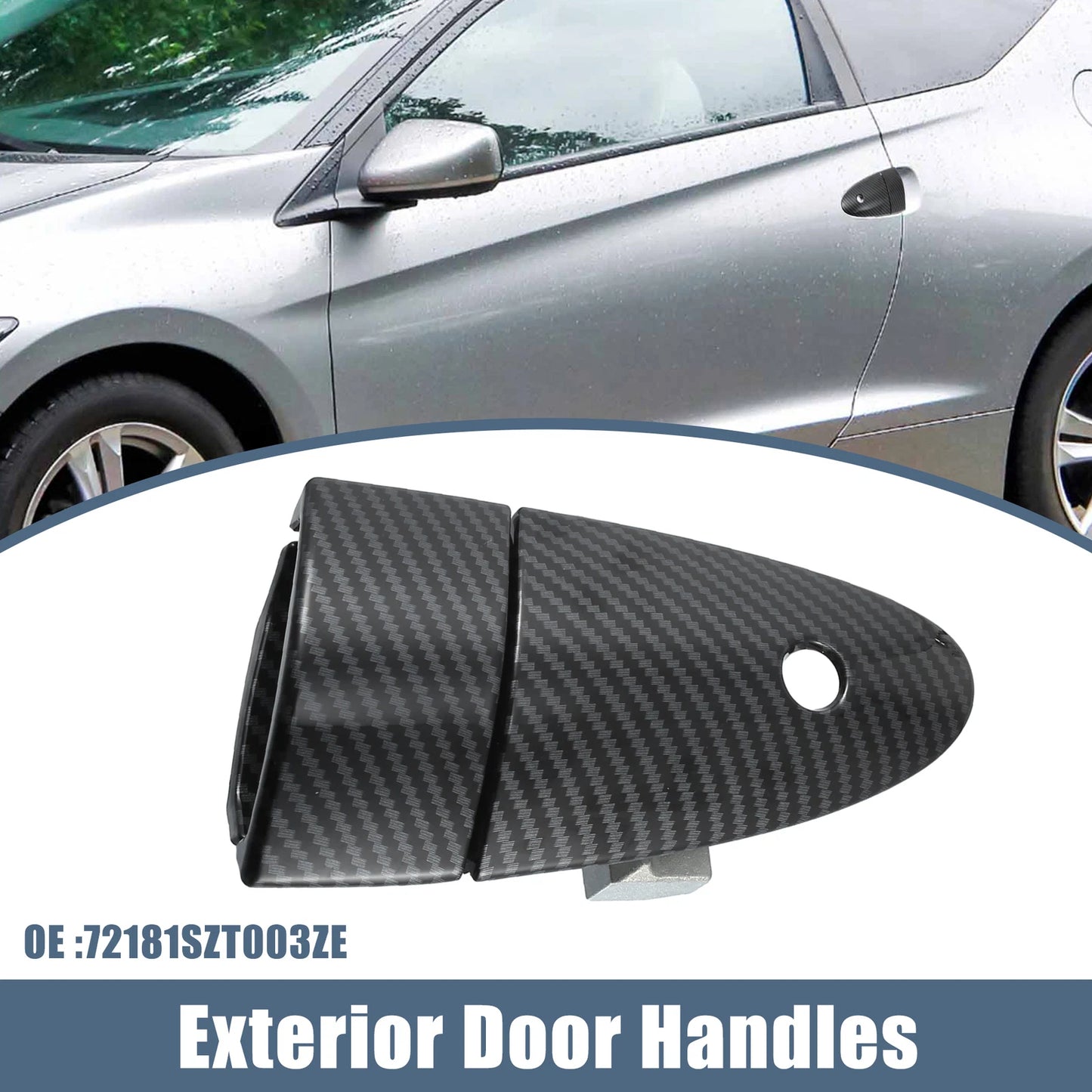Front Left Door Handle Carbon Fiber for Honda CR-Z (2011-2016)