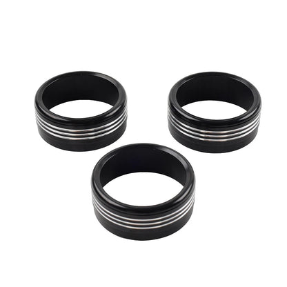 Blk AC Climate Control Knob Ring Covers for Subaru Forester XV Crosstrek WRX STi (2014-2021)