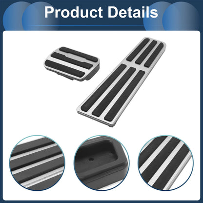 Automatic Pedal Covers for Porsche 718/911 No Mark Silver Tone