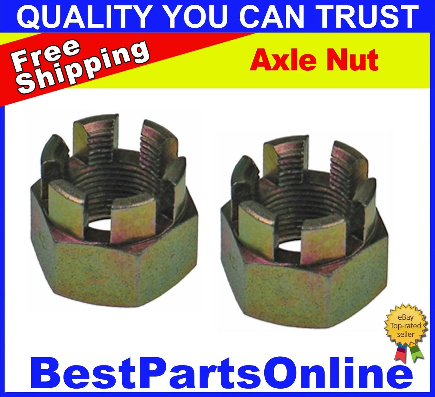 CV Axle Nut M22x1.5 Castle Nut 2 x for CHRYSLER New Yorker (82–93)