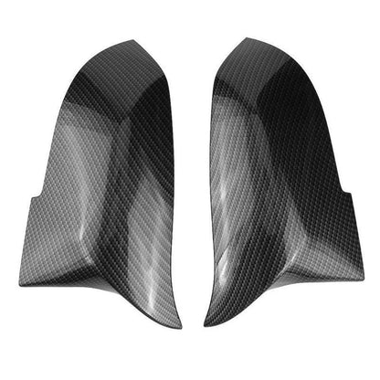 2 x Carbon Fiber Exterior Mirror Caps for BMW (Fits Various Models)