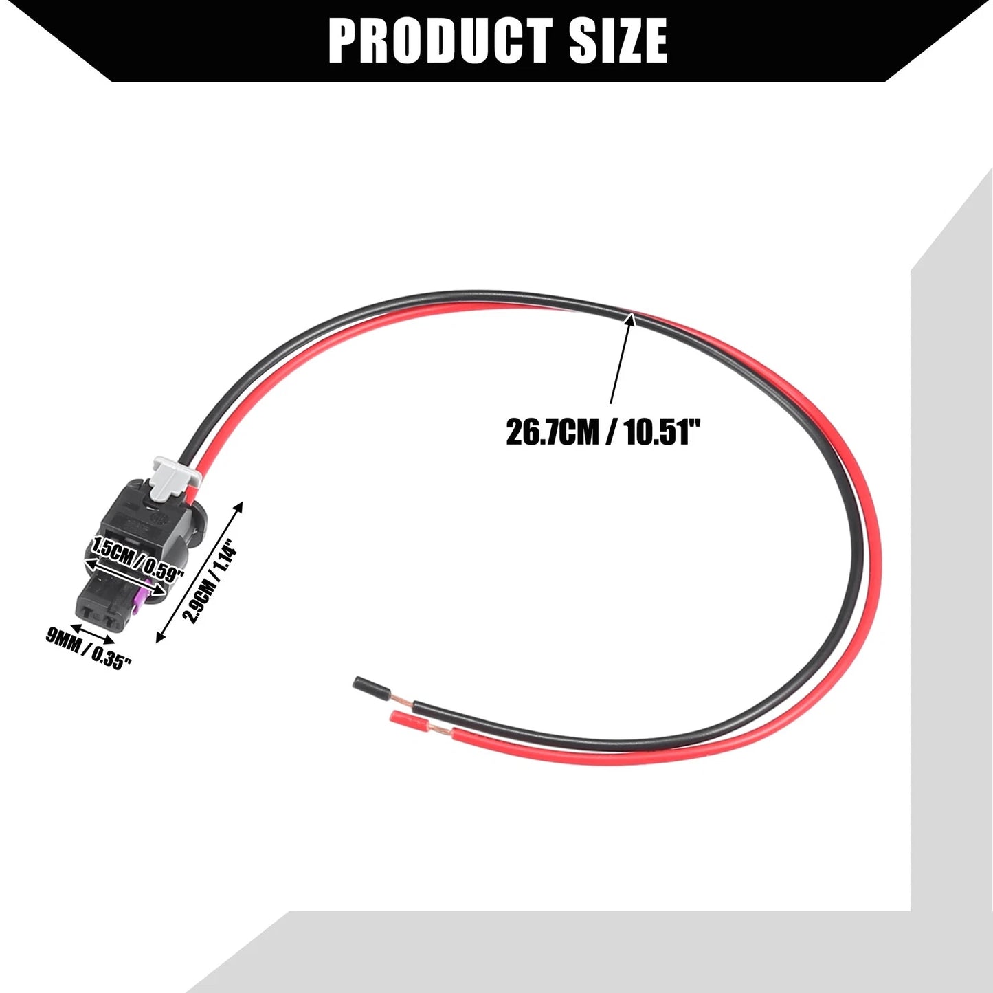 Marker Pigtail Harness for Dodge Charger 2015-2022 Black Red