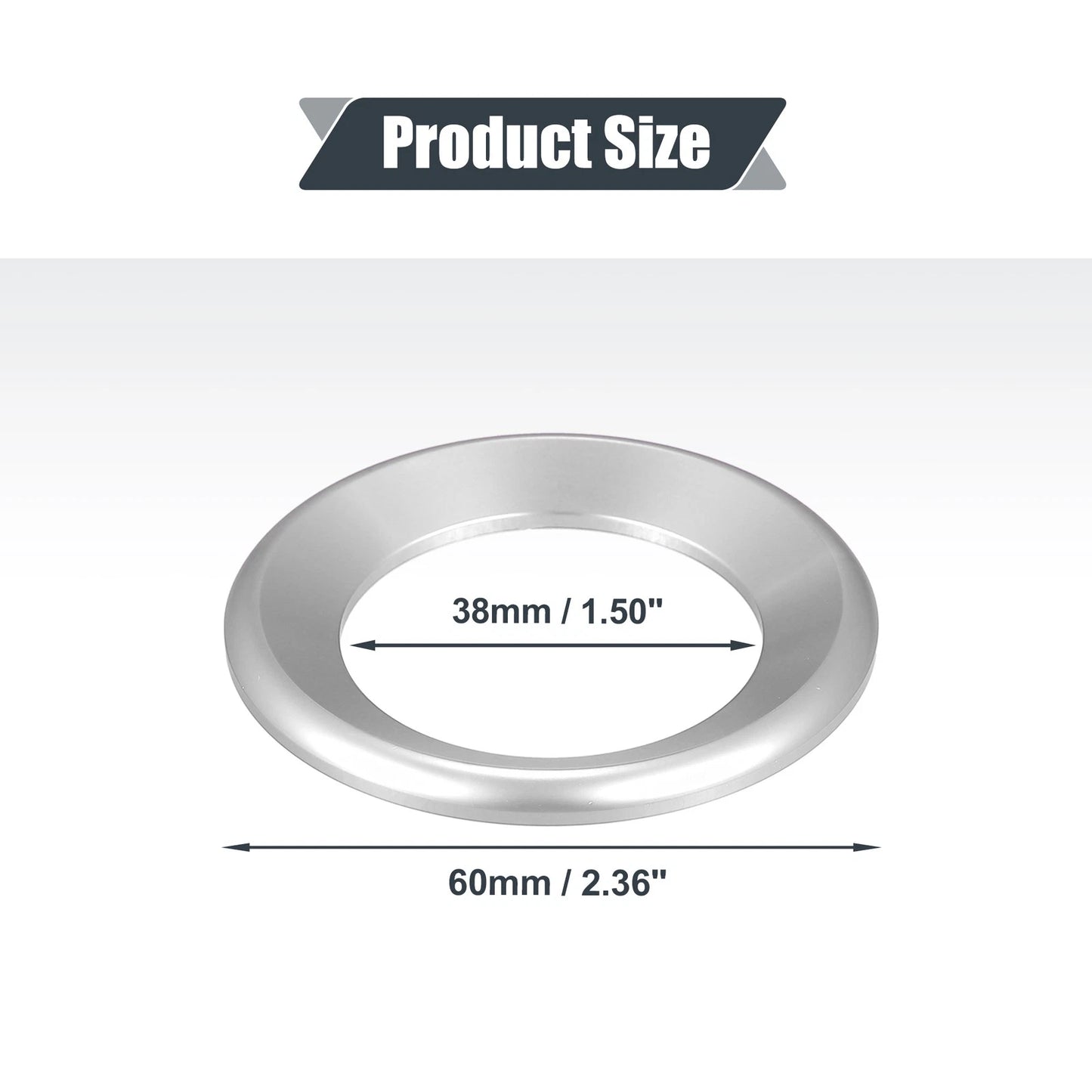 2 x Silver Tone Door Audio Speaker Ring Covers for Honda Civic